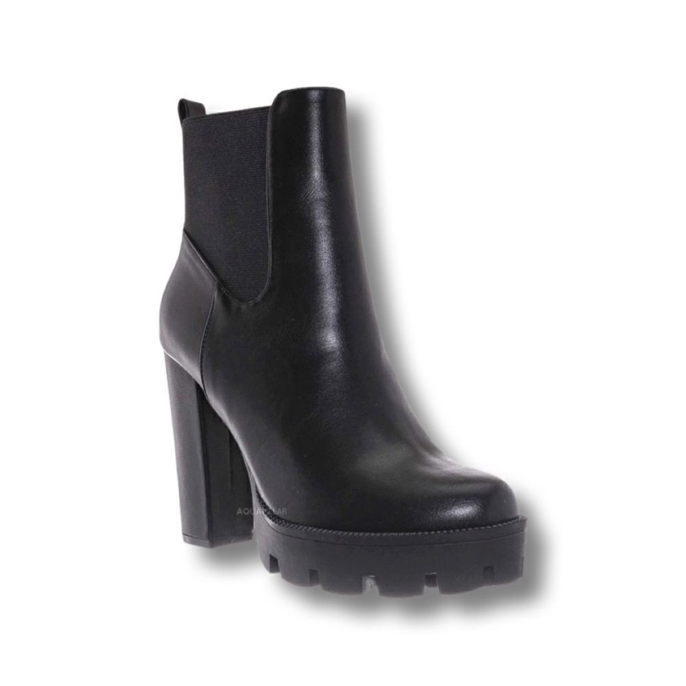 X2B Block Heel Zip Chelsea Boot - Picture 4 of 13